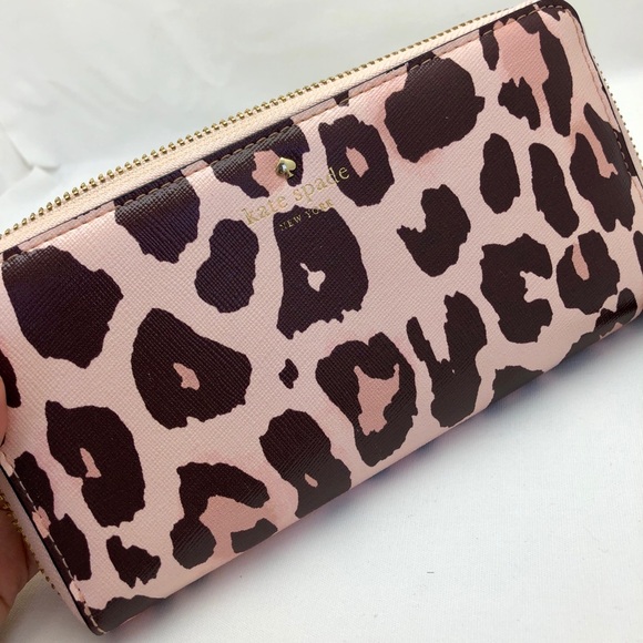 kate spade Handbags - Kate Spade Pink Animal Print Wallet